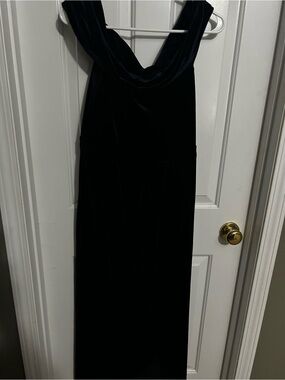 Classic navy Velvet Evening Dress